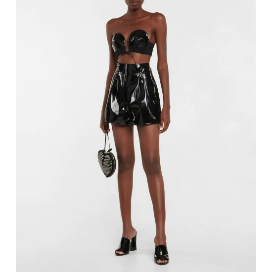Alaïa Faux Leather Shorts