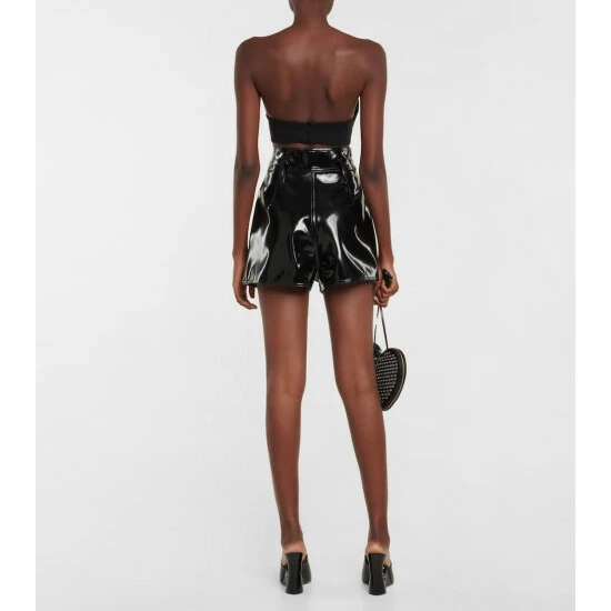 Alaïa Faux Leather Shorts - Image 2