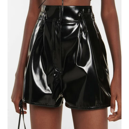 Alaïa Faux Leather Shorts - Image 3