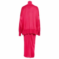 Alaïa Cardigan High-neck Midi Dress