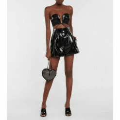 Alaïa Faux Leather Bralette