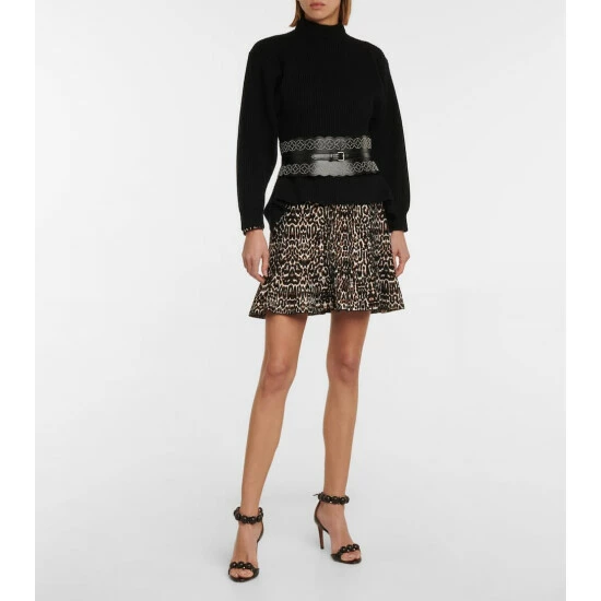 Alaïa Ribbed-knit Wool-blend Sweater