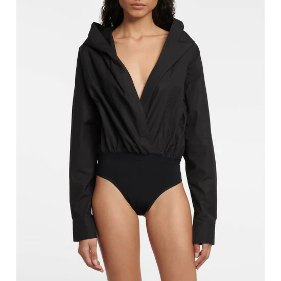 Alaïa Hooded Cotton Bodysuit - Image 2