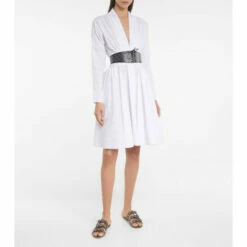 Alaïa Bombe Metallic Leather Sandals