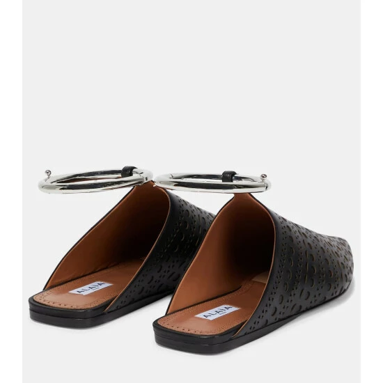 Alaïa Convertible Leather Flats - Image 2