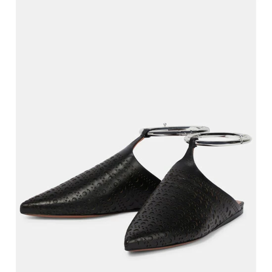 Alaïa Convertible Leather Flats - Image 4