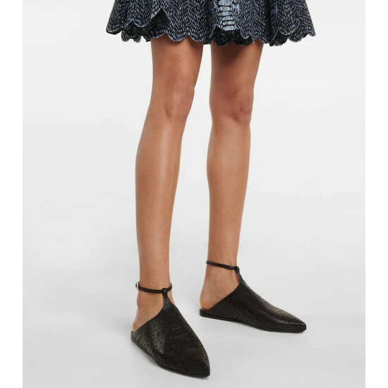 Alaïa Convertible Leather Flats - Image 6