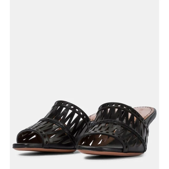 Alaïa Leather Sandals - Image 4
