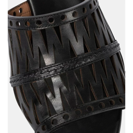 Alaïa Leather Sandals - Image 5