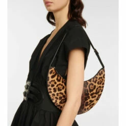 Alaïa Le Demi-Lune Leopard-print Shoulder Bag
