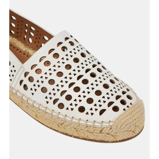 Alaïa Laser-cut Leather Espadrilles - Image 5