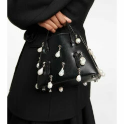 Alaïa Mina 16 Small Embellished Leather Crossbody Bag