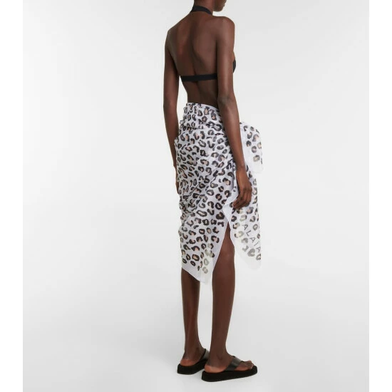 Alaïa Leopard-print Cotton Beach Cover-up - Image 2