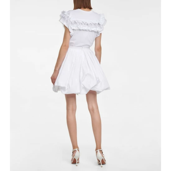 Alaïa Cotton-blend Poplin Miniskirt - Image 2