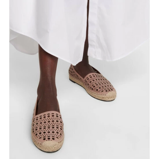 Alaïa Laser-cut Leather Espadrilles - Image 3