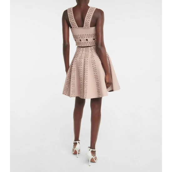 Alaïa Flared Jacquard Miniskirt - Image 2