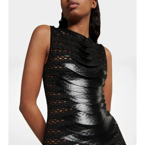 Alaïa 3D Lace Mesh Midi Dress - Image 3