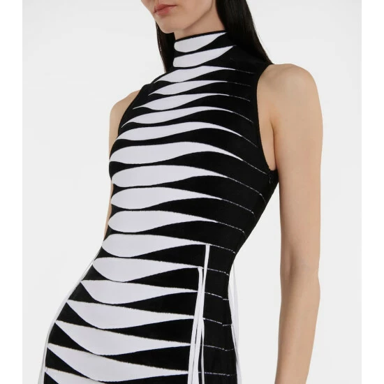 Alaïa Jacquard Turtleneck Maxi Dress - Image 3