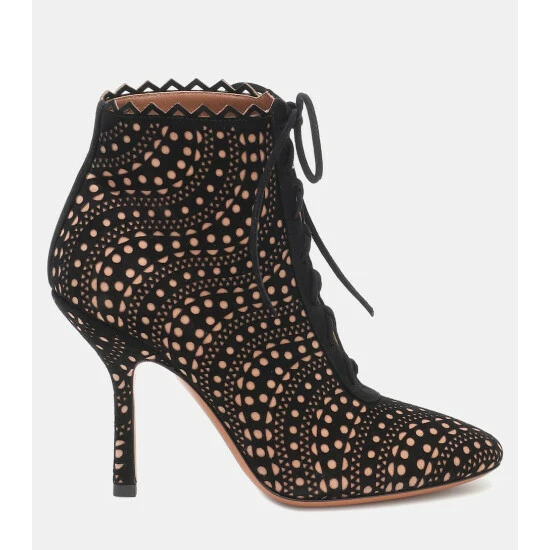 Alaïa Suede Ankle Boots - Image 4
