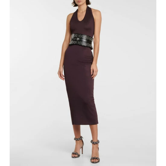 Alaïa Halterneck Knit Midi Dress
