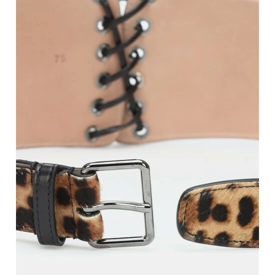 Alaïa Leopard-print Calf Hair Belt - Image 2