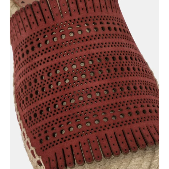 Alaïa Laser-cut Leather Espadrille Sandals - Image 5