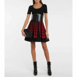 Alaïa Laser-cut Buckled Leather Boots