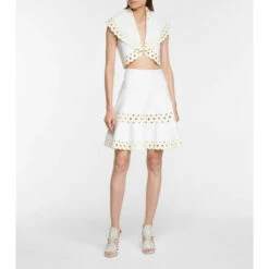 Alaïa Vienne Cutout Cropped Wool-blend Jacket