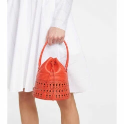 Alaïa Bucket Corset 19 Small Leather Shoulder Bag