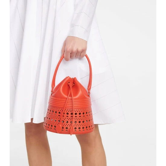 Alaïa Bucket Corset 19 Small Leather Shoulder Bag
