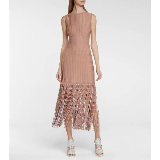 Alaïa Fringed Midi Dress