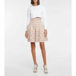 Alaïa Jacquard Stretch-knit Miniskirt