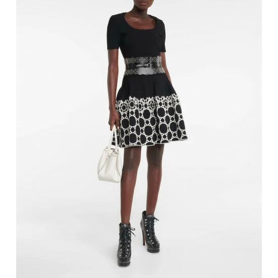 Alaïa Embellished Leather Platform Ankle Boots