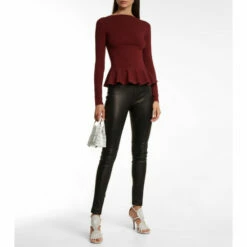 Alaïa High-rise Leather Leggings