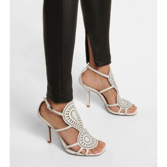 Alaïa High-rise Leather Leggings - Image 4