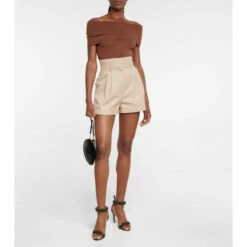 Alaïa Pleated High-rise Shorts