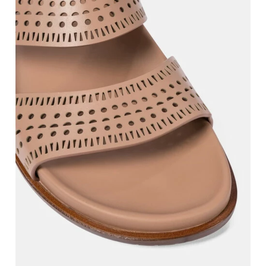 Alaïa Laser-cut Leather Sandals - Image 5