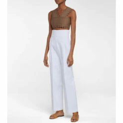 Alaïa High-rise Cotton Gabardine Pants