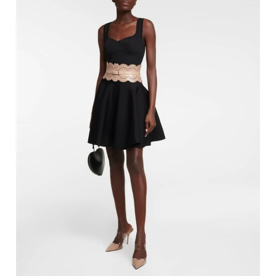 Alaïa Cœur Patent Leather And PU Mules