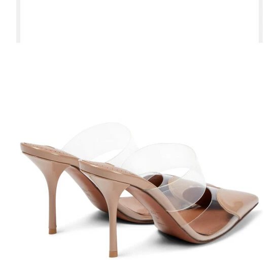 Alaïa Cœur Patent Leather And PU Mules - Image 2