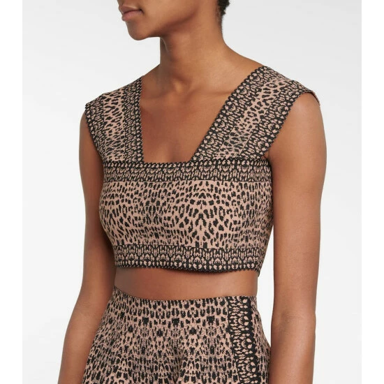 Alaïa Leopard-print Crop Top - Image 3