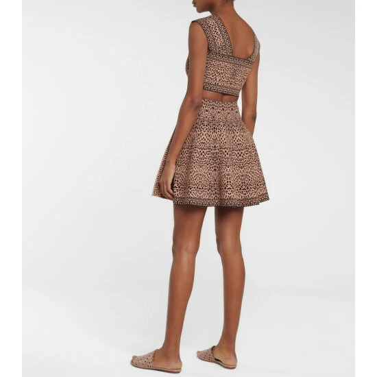 Alaïa Leopard-jacquard Stretch-knit Miniskirt - Image 2