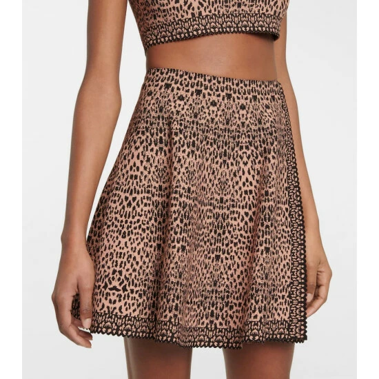 Alaïa Leopard-jacquard Stretch-knit Miniskirt - Image 3