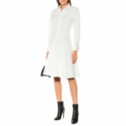Alaïa Cotton Midi Shirt Dress