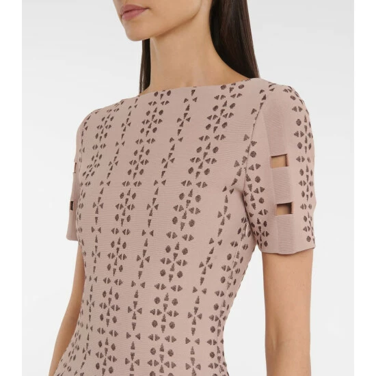 Alaïa Stretch-knit Jacquard Minidress - Image 3