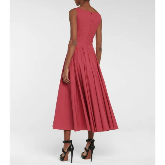 Alaïa Openwork Cotton Poplin Maxi Dress - Image 2