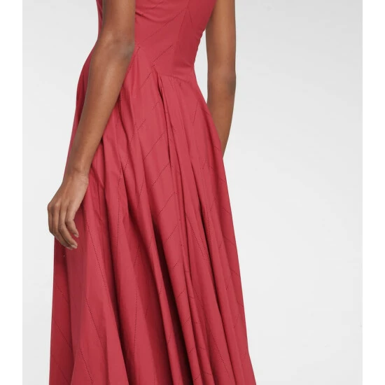 Alaïa Openwork Cotton Poplin Maxi Dress - Image 4