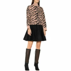 Alaïa Zebra Jacquard Turtleneck Sweater