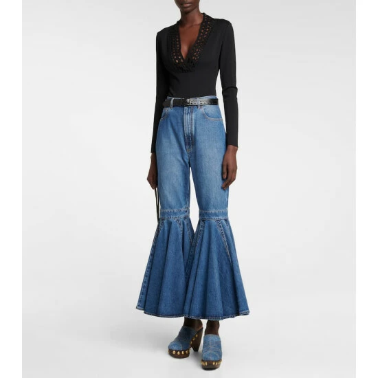 Alaïa Le Sabot Denim Mules