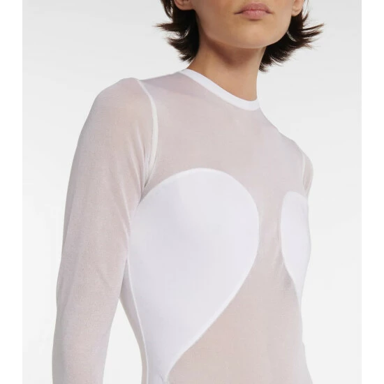 Alaïa Crêpe Silk-blend Bodysuit - Image 2